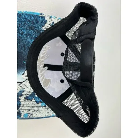 Cabela's Club Blue Camo Baseball Cap Hat Outdoors Hunting Fishing Snapback - Picture 8 of 9